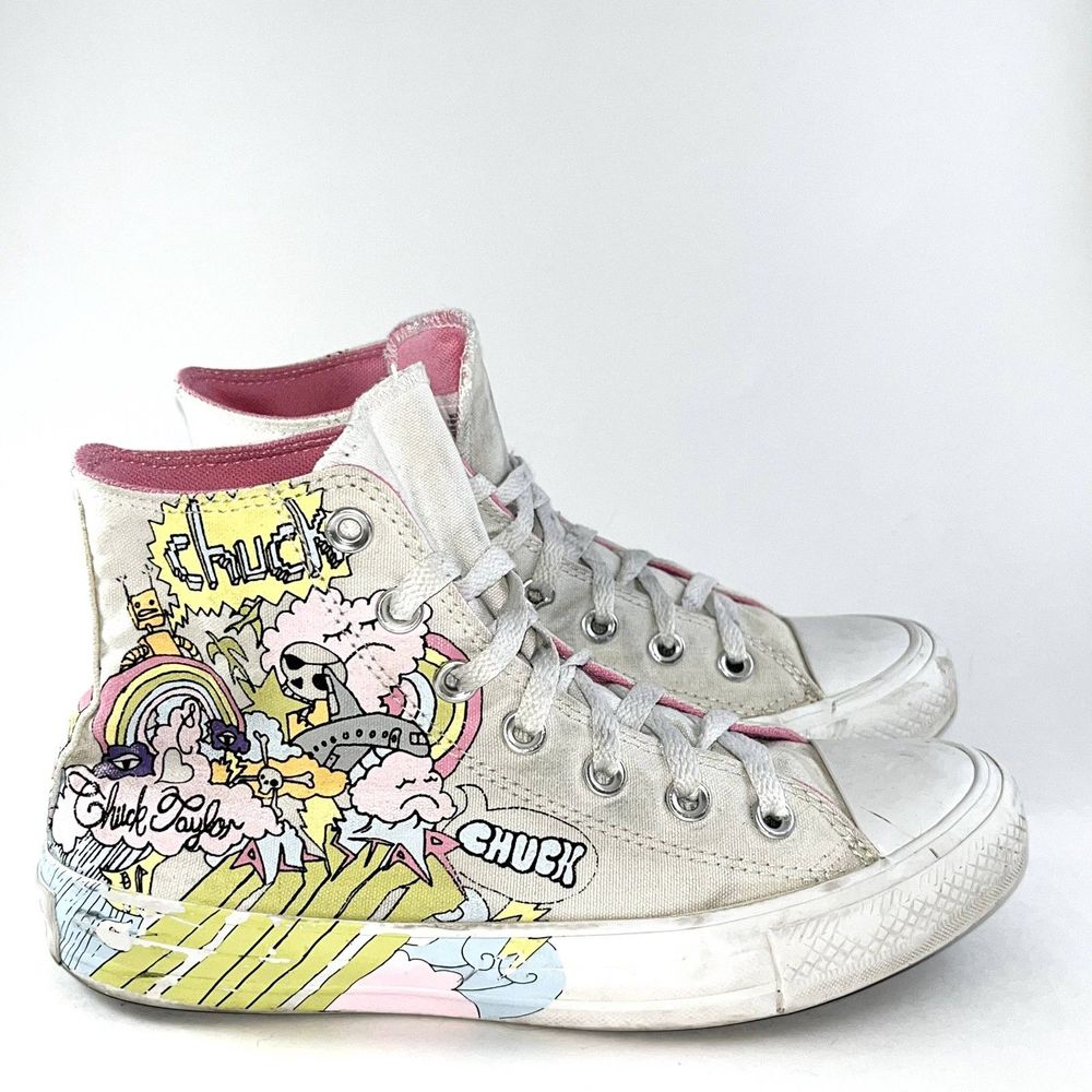CONVERSE CHUCK TAYLOR ALL STAR White Hi Top NOTEBOOK Print 166562C